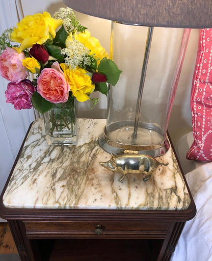 French Walnut bedside table