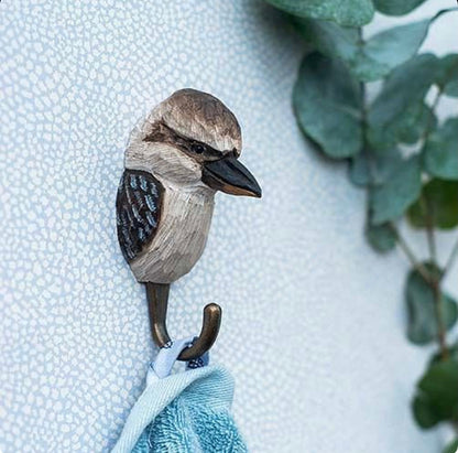 Wooden animal hook - Kookaburra