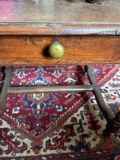 Antique French oak side table