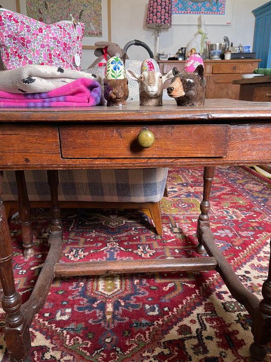 Antique French oak side table