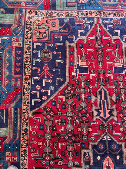 Persian rug pink/navy