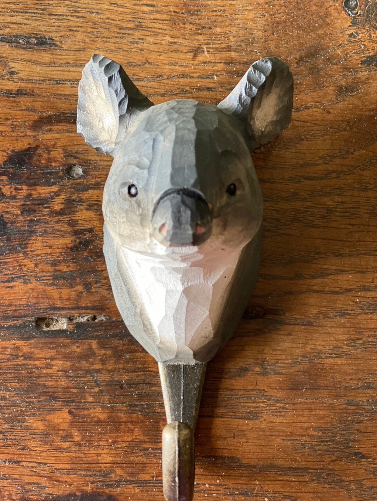 Wooden animal hook - koala