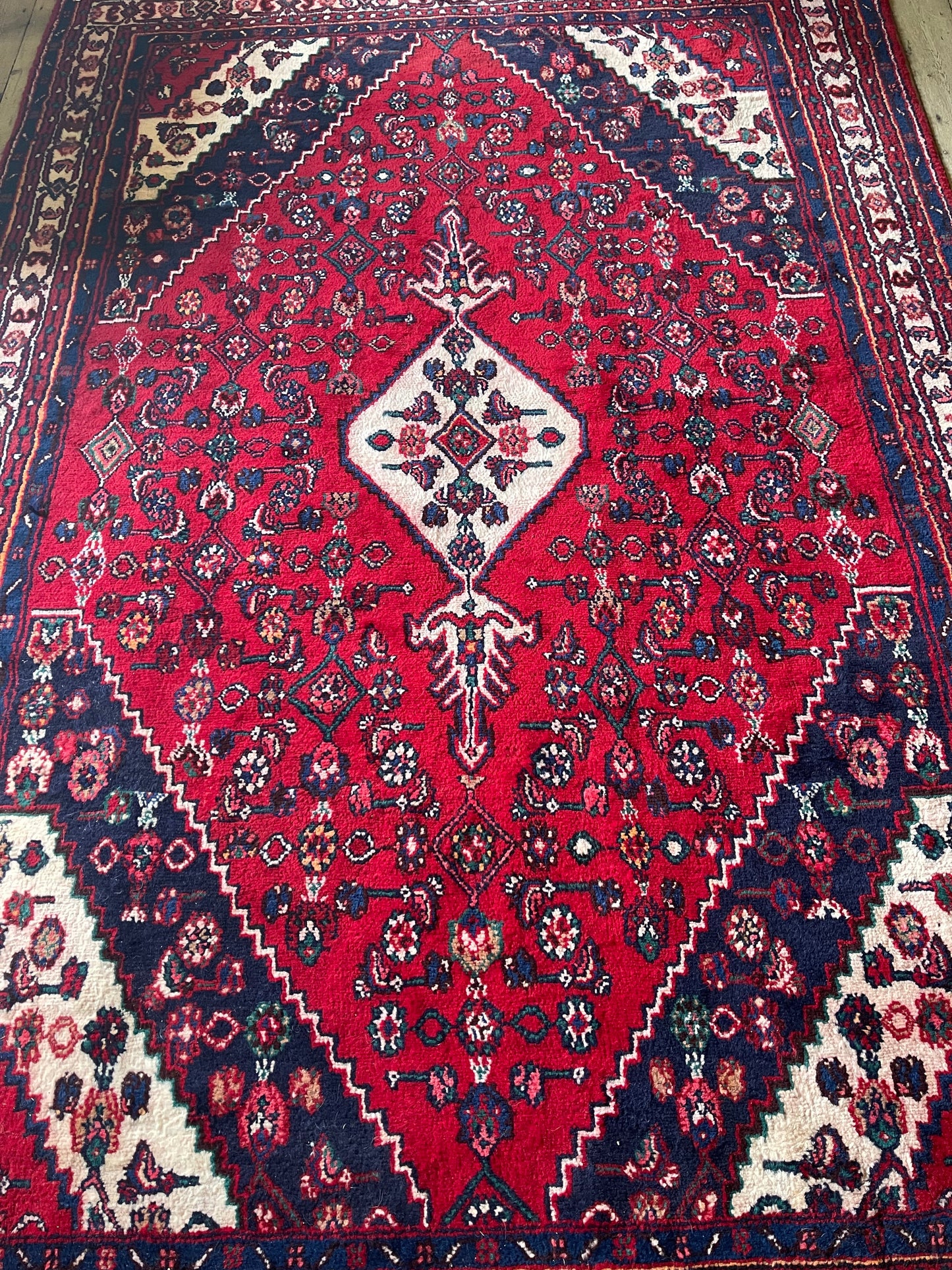 Persian rug red & navy