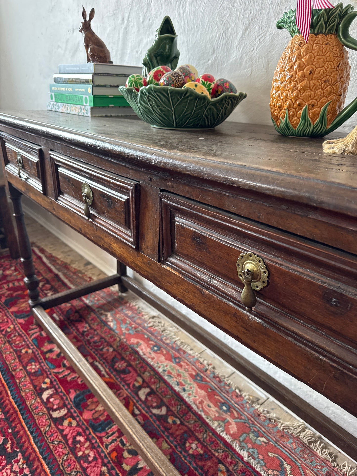 Early 18th c Georgian oak English dresser base