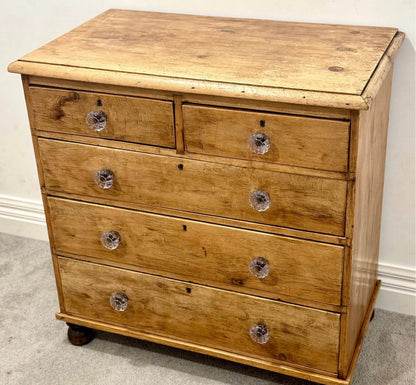 Antique pine chest of drawers