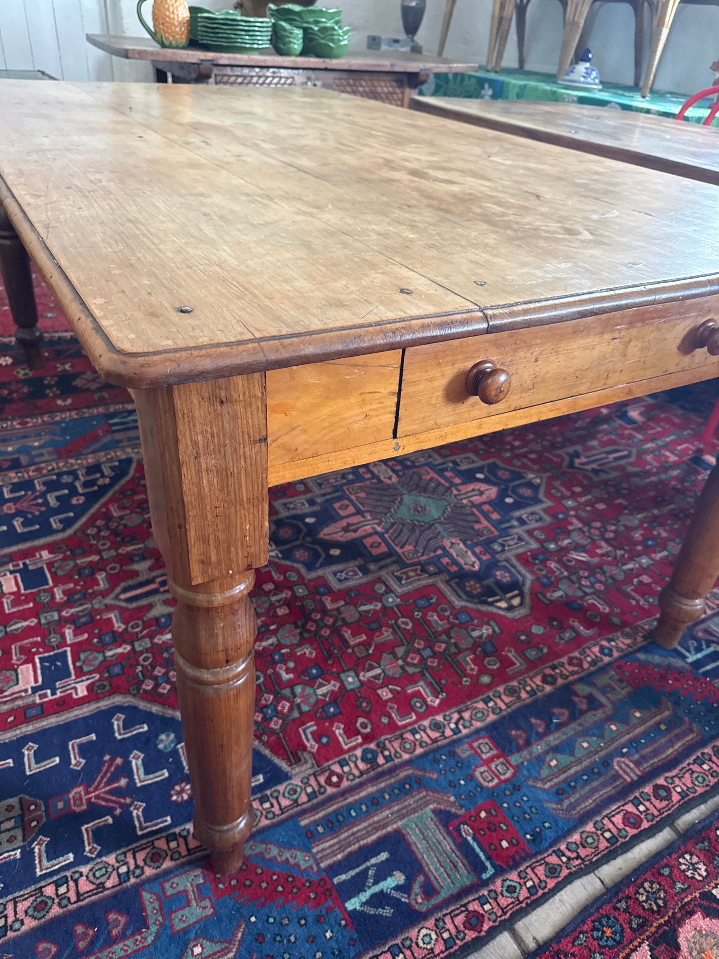 Antique pine farmhouse  table