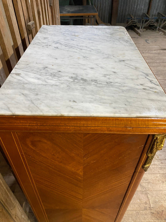 French walnut & marquetry commode