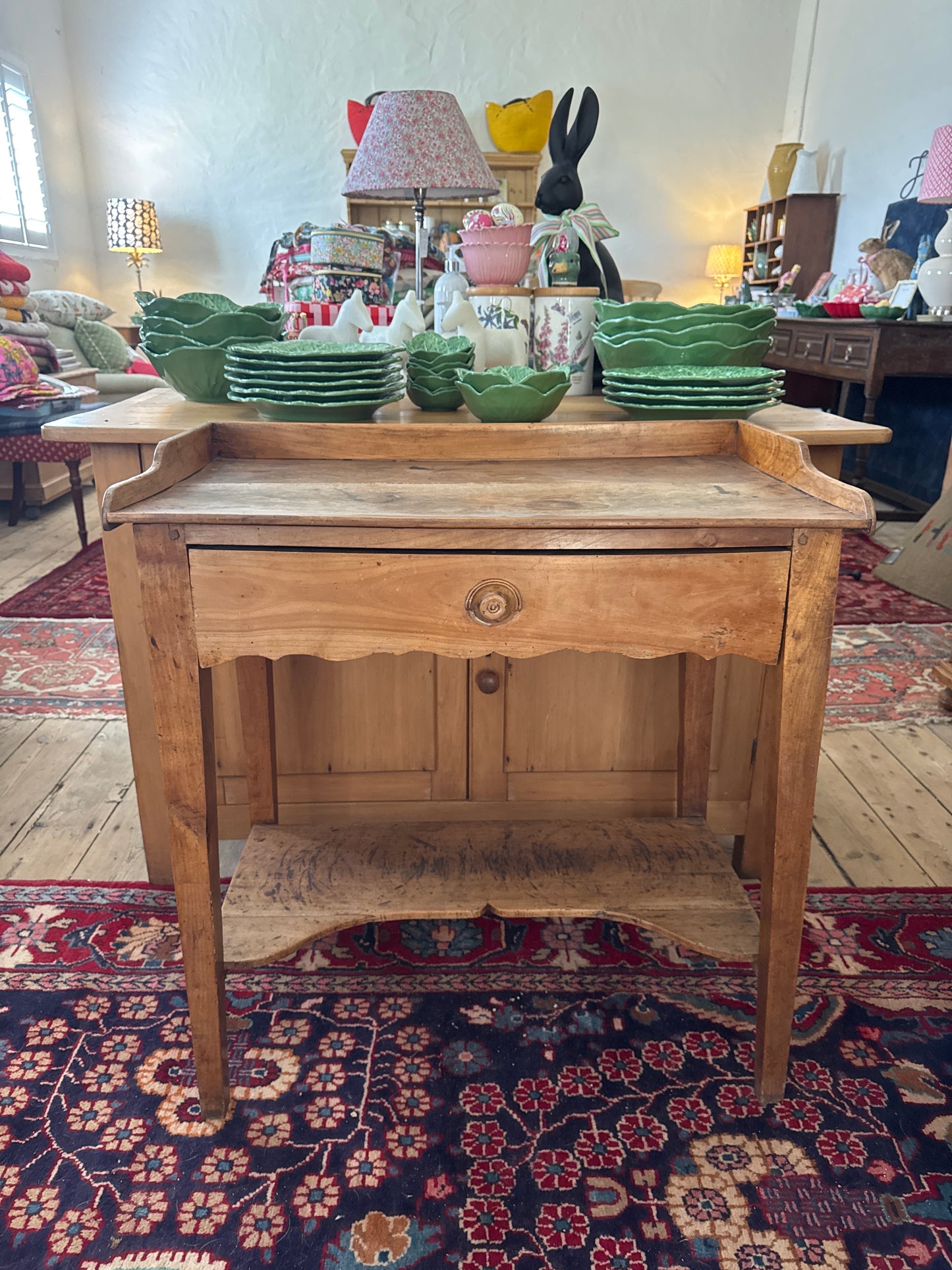 Antique oak side table