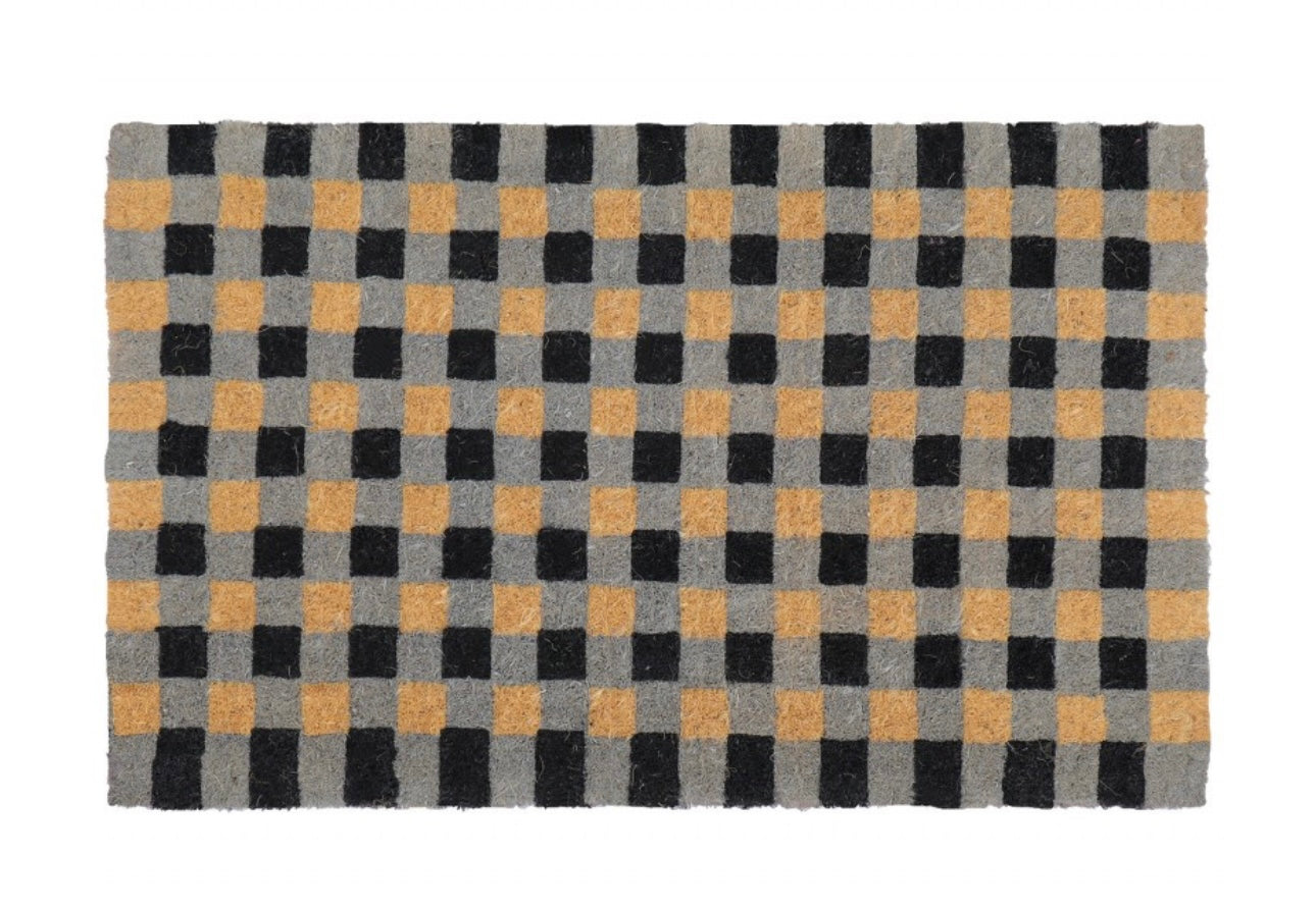 Gingham doormat