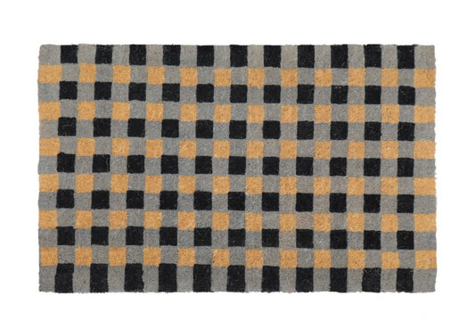 Gingham doormat