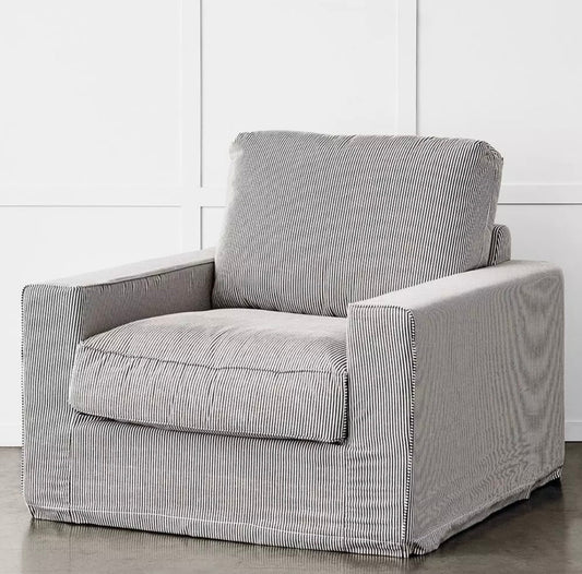 Pin striped armchair