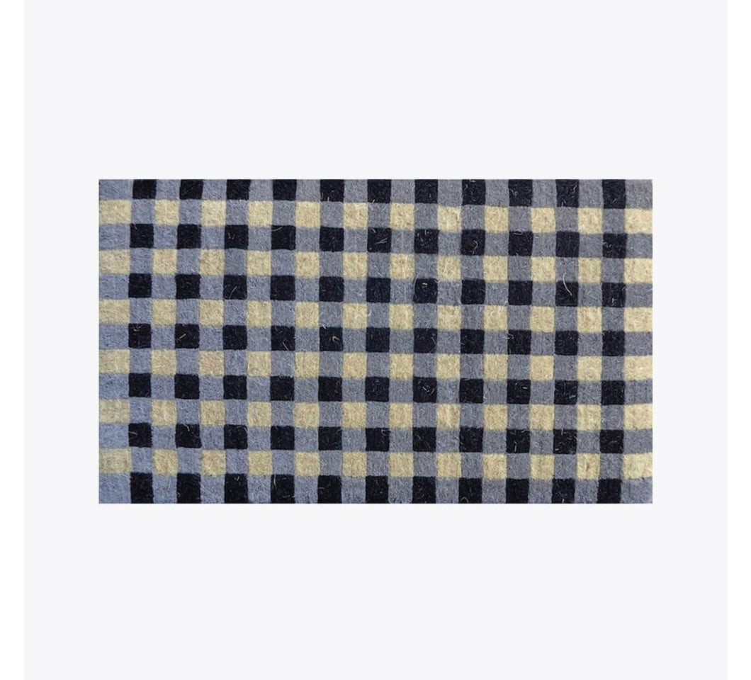 Gingham doormat