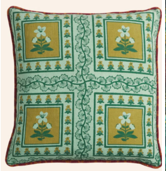 Claire reversible cushion with feather insert