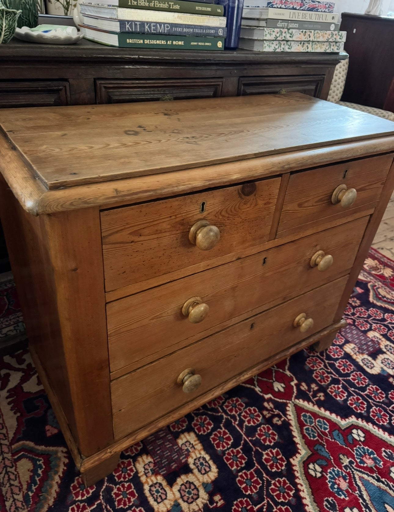 Antique kauri pine chest of drawers