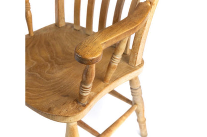 Antique Beech & Elm comb back country chairs