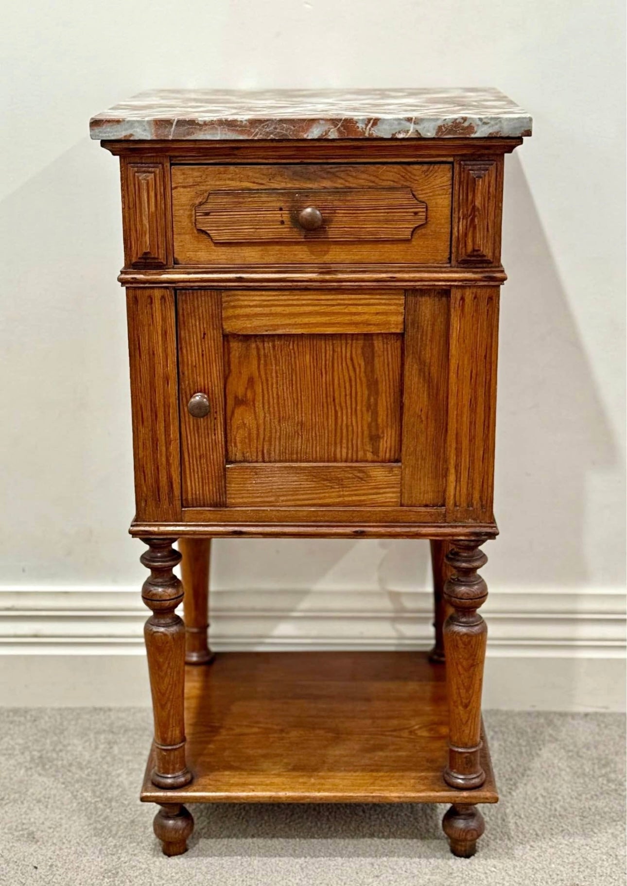 Antique French bedside table