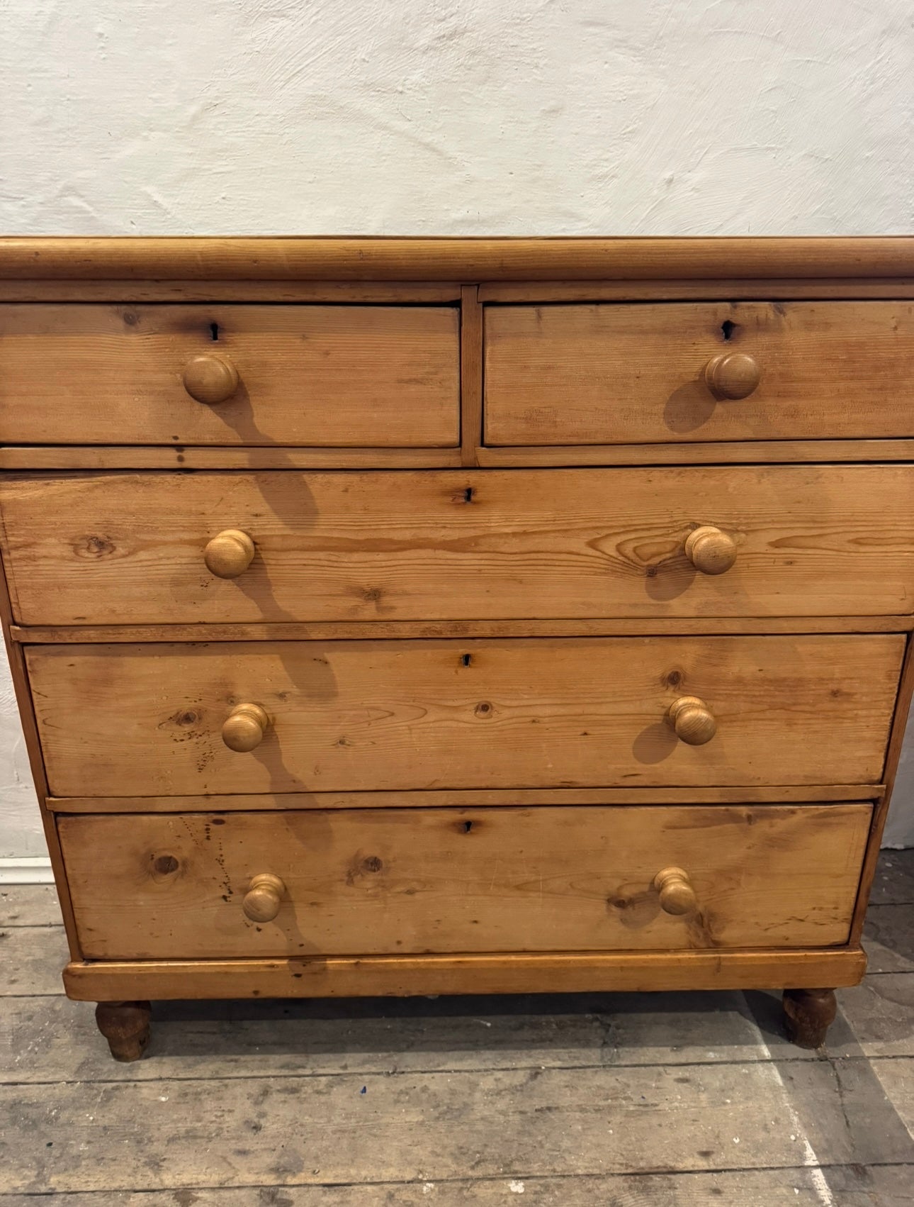 Antique pine chest of drawers