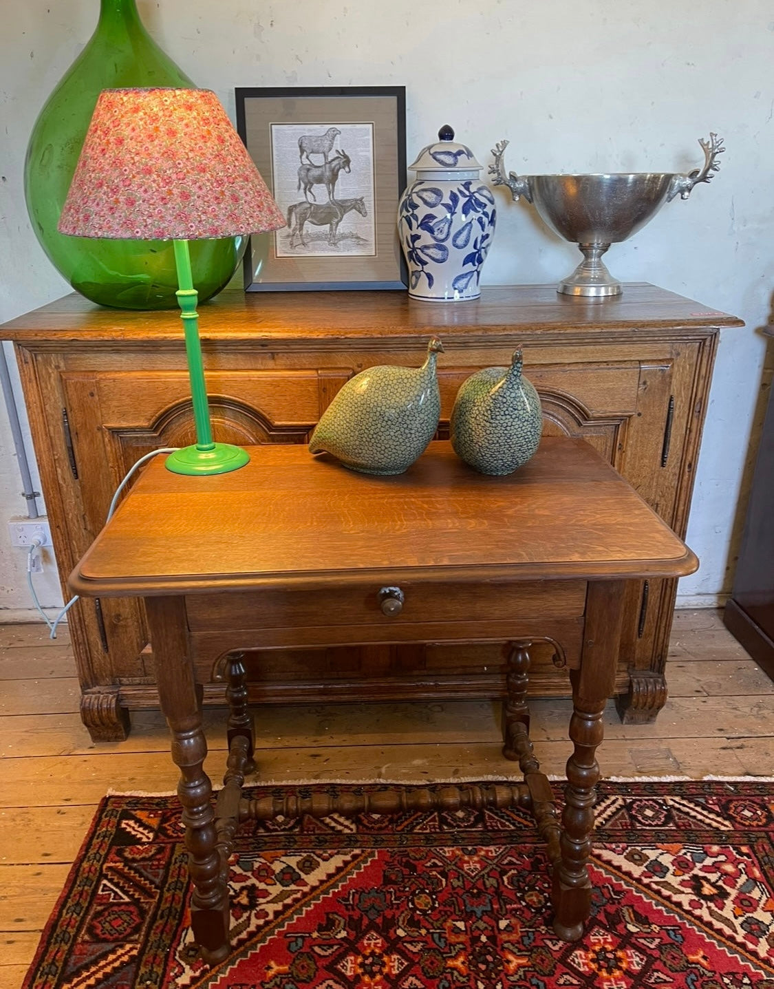 French oak side table