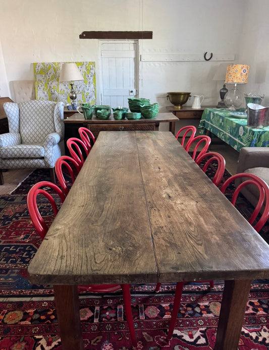 French Farmhouse table oak and elm