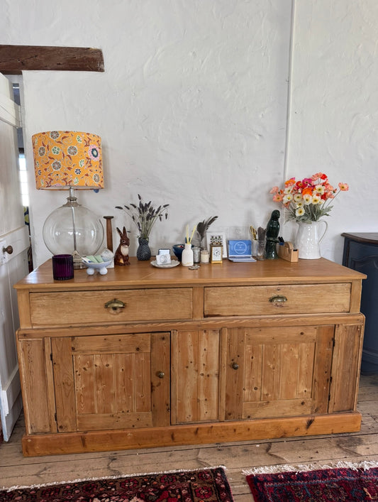 Huge antique pine sideboard