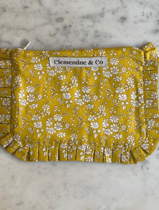 Clementine and co pouch Marigold Liberty tana lawn fabric