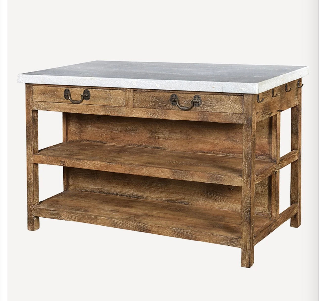 French Country Island Bench