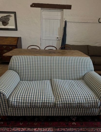 Country check sofa