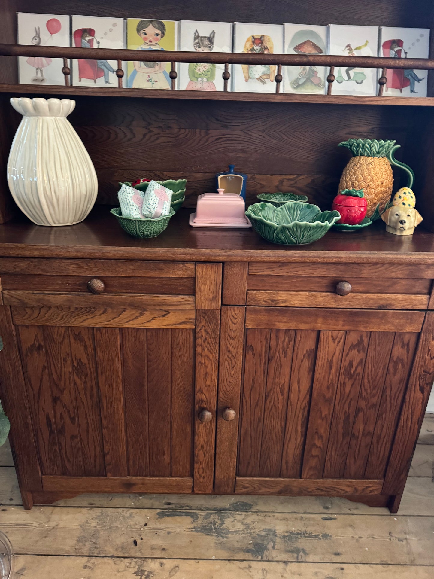 Gorgeous dresser with scalloped detail