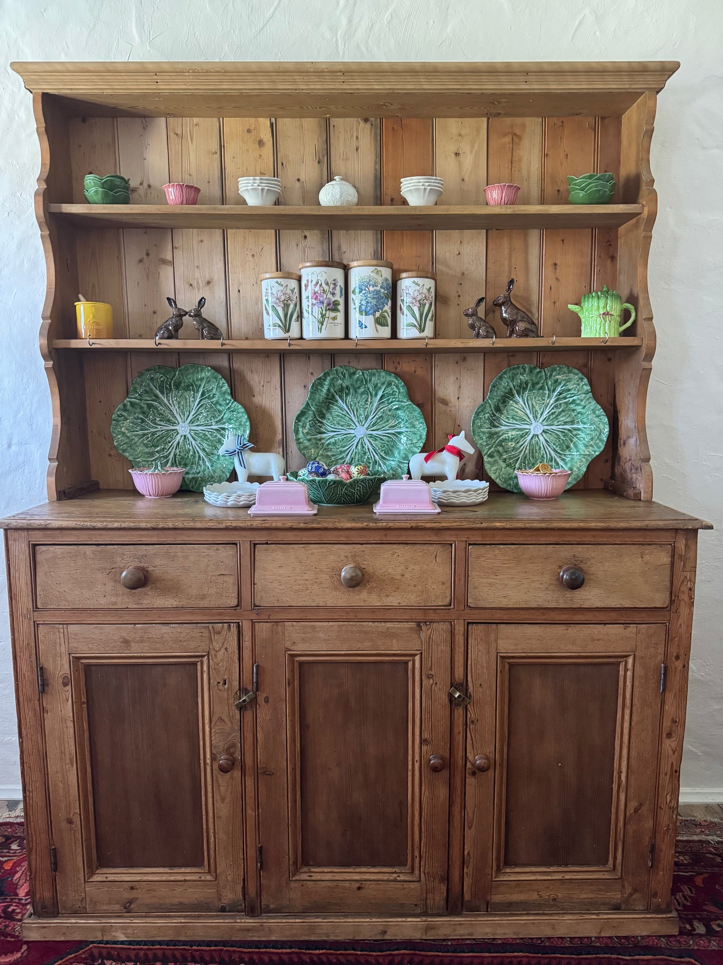 Antique English pine dresser over sized