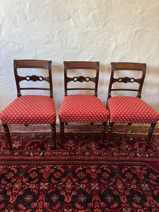 Set of six Georgian style mahogany chairs