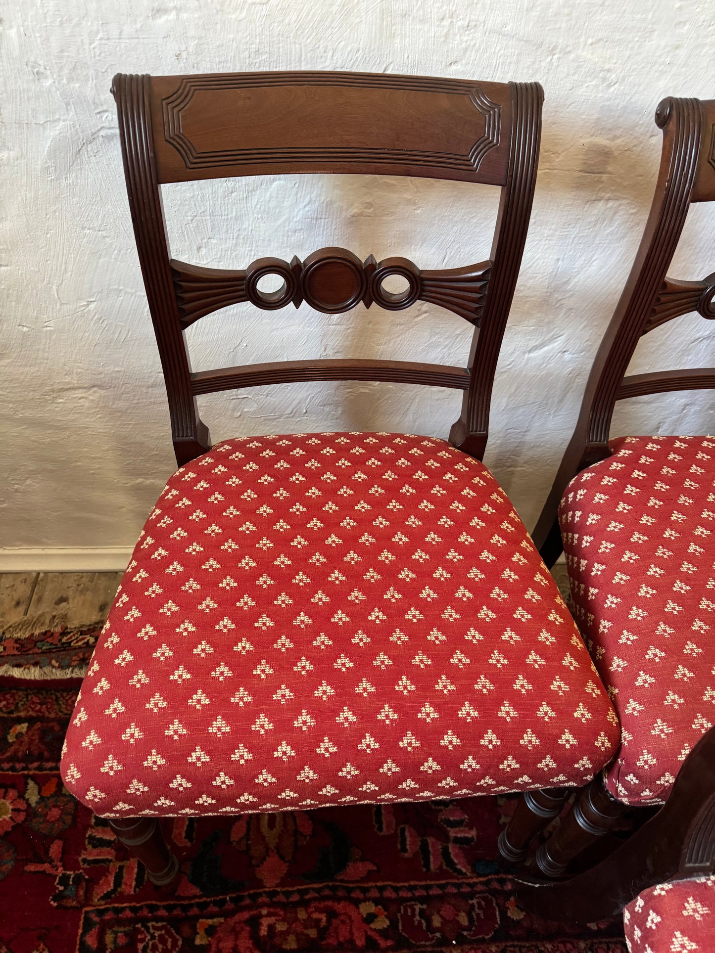 Set of six Georgian style mahogany chairs