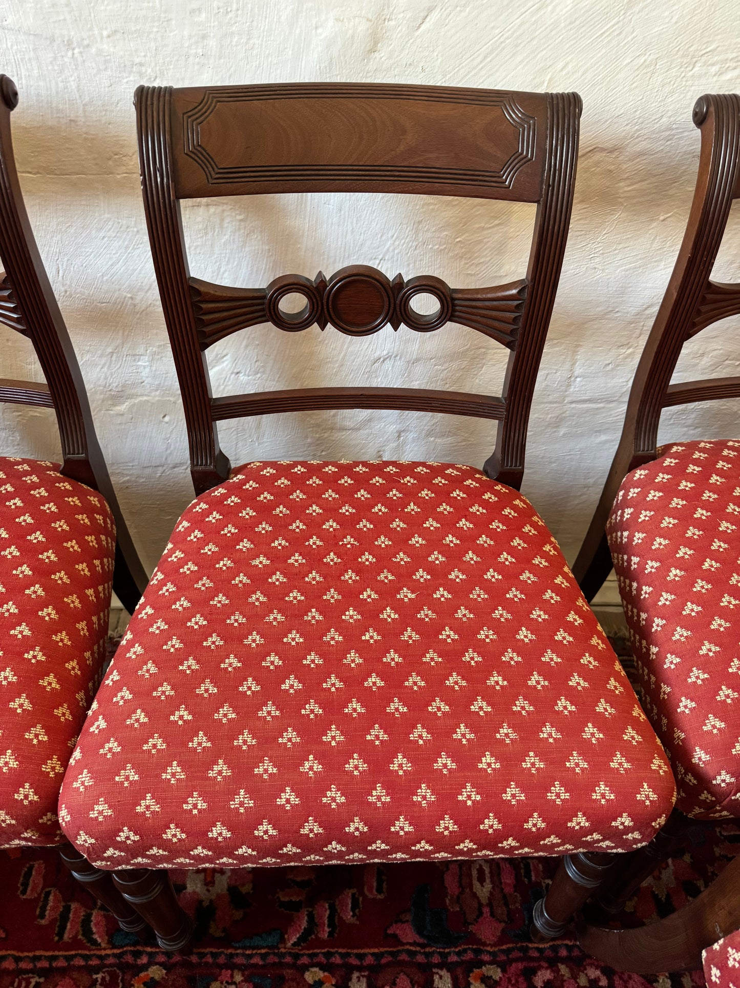 Set of six Georgian style mahogany chairs