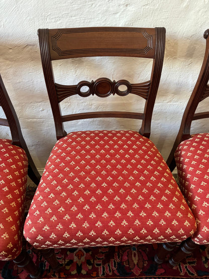 Set of six Georgian style mahogany chairs
