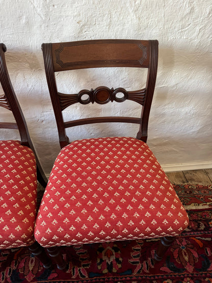 Set of six Georgian style mahogany chairs