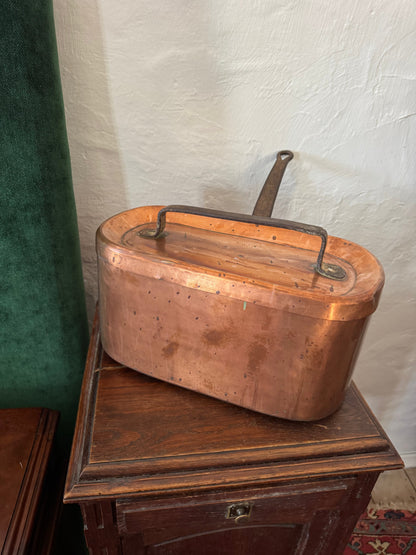 French copper roasting dish