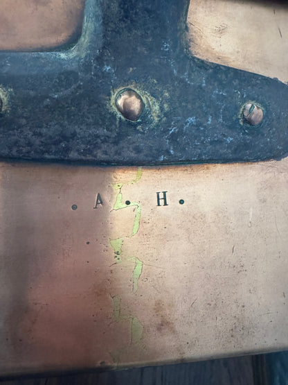 French copper roasting dish