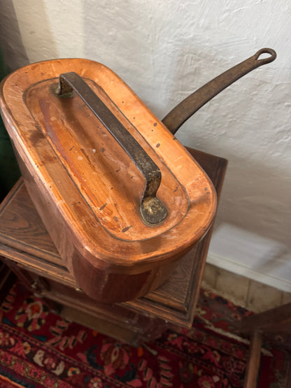 French copper roasting dish