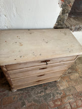 Load image into Gallery viewer, Raw pine chest of drawers
