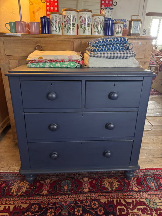 Antique cedar drawers painted navy