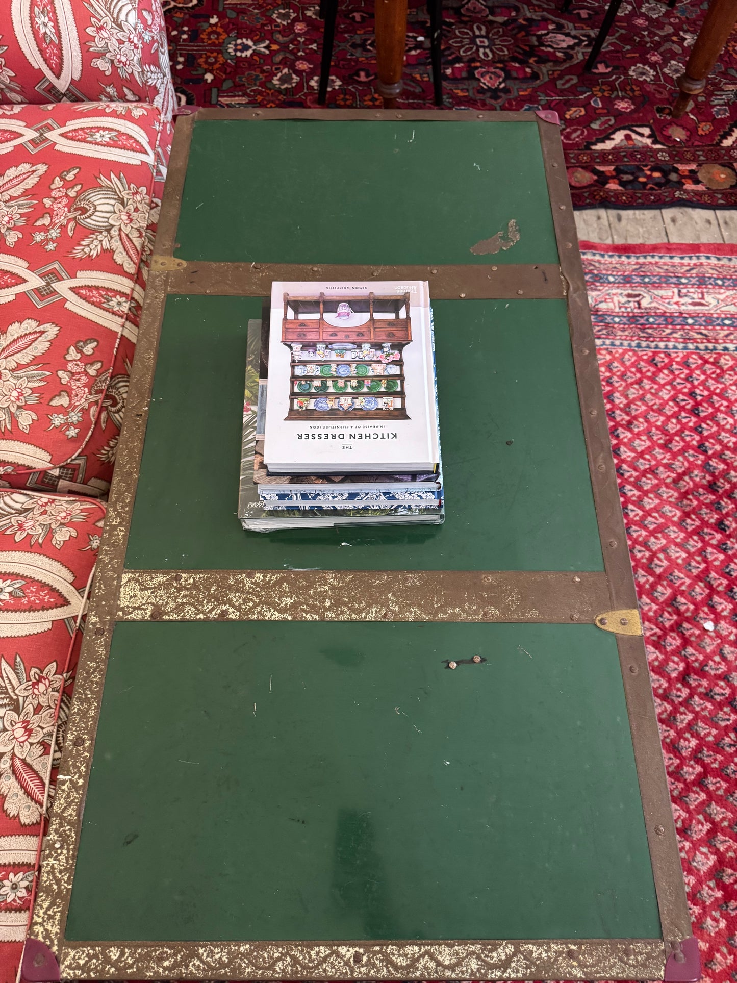 Huge old vintage steamer chest