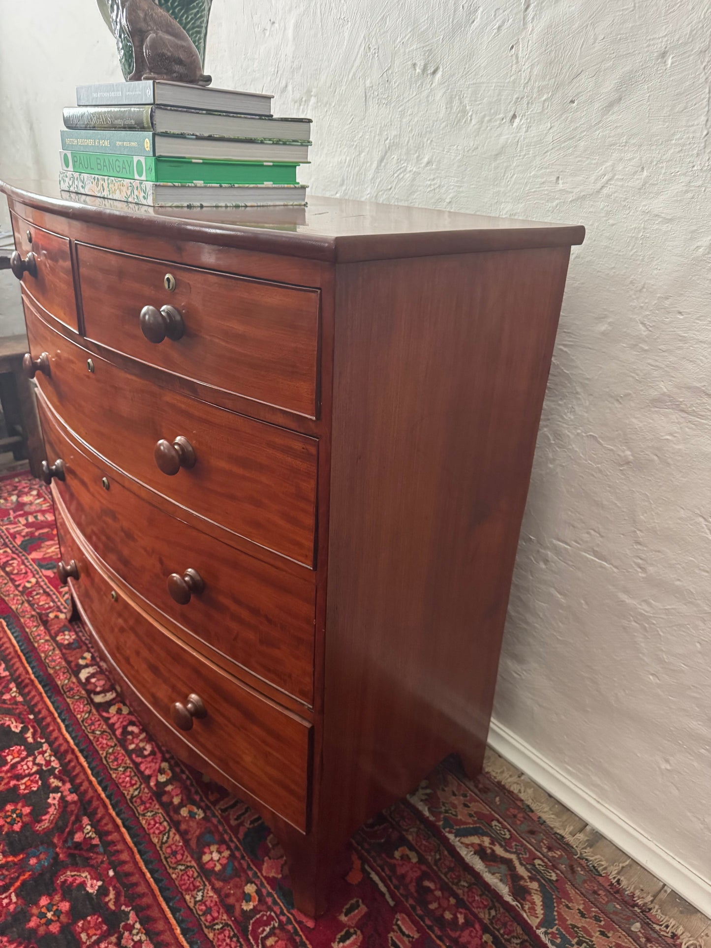 Georgian Mahogany Bow Front Chest of drawers