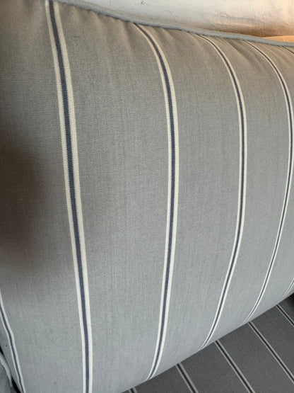 Hamptons navy striped sofa 3 seater
