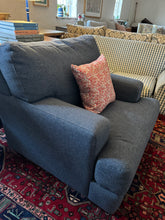 Load image into Gallery viewer, Denim blue armchair
