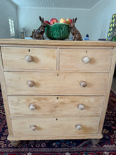 Load image into Gallery viewer, Large raw pine chest of drawers
