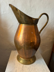 French copper and brass jug