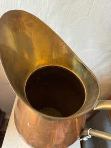 French copper and brass jug