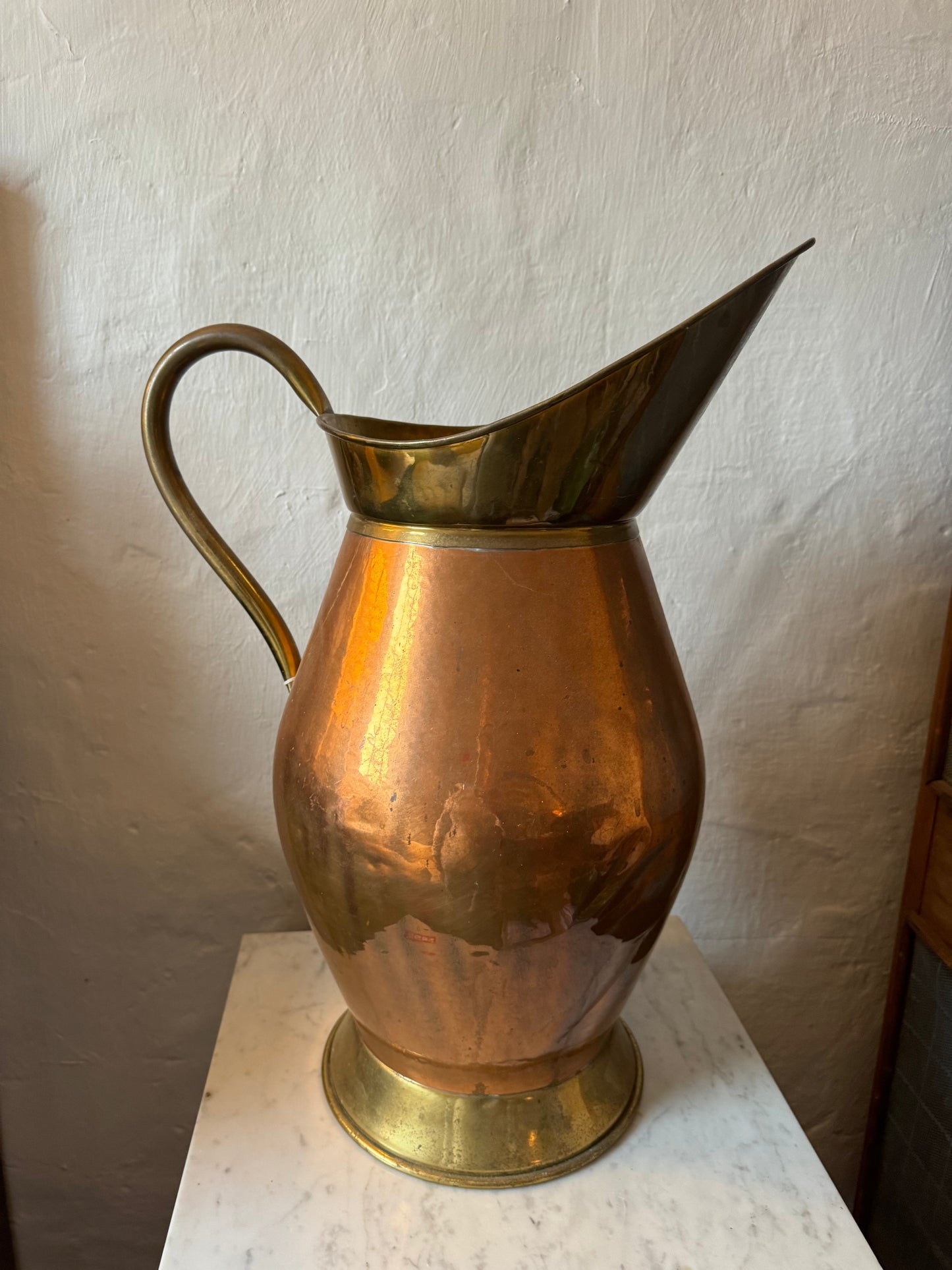 French copper and brass jug
