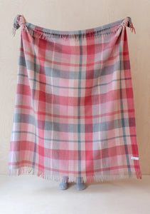 Wool Blanket Pink Patchwork Check