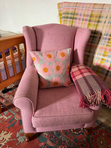 Pink antique Wingback armchair