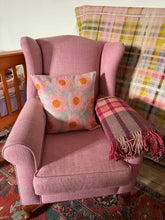 Load image into Gallery viewer, Pink antique Wingback armchair
